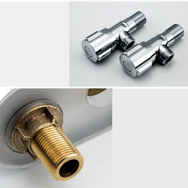 Modern Style Bathroom Faucet Double Handles Faucet Swivel Spout Faucet