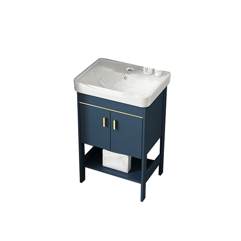 Contemporary Vanity Sink Mirror Cabinet Metal Vanity Cabinet with Storage Shelving