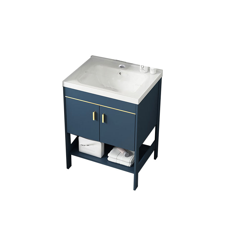 Contemporary Vanity Sink Mirror Cabinet Metal Vanity Cabinet with Storage Shelving