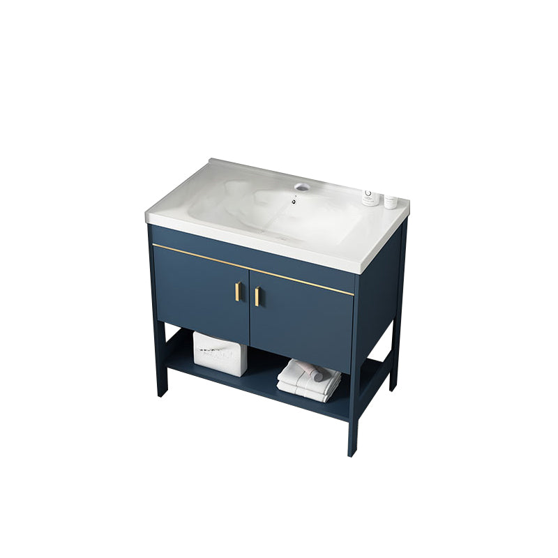 Contemporary Vanity Sink Mirror Cabinet Metal Vanity Cabinet with Storage Shelving