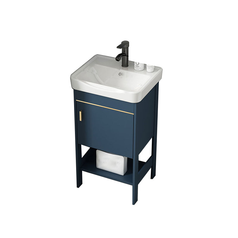 Contemporary Vanity Sink Mirror Cabinet Metal Vanity Cabinet with Storage Shelving