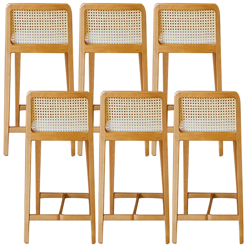 Solid Wood Counter Height Stools Armless Modern Bar and Counter Stool