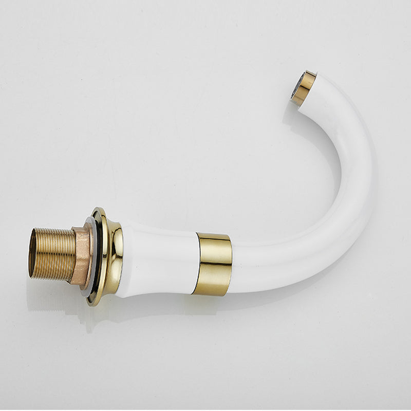 Contemporary Vessel Faucet Copper 2 Handles Low Arc Vessel Faucet for Home