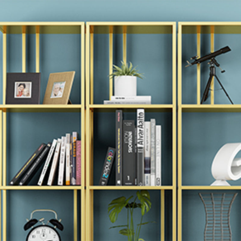 Glam Shelves Included Bookcase Standard Metal Open Back Bookshelf