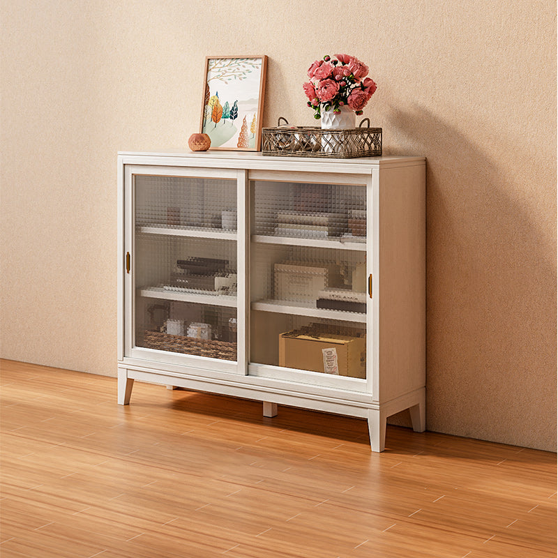 Closed Back Standard Bookshelf Wooden White Contemporary Bookcase