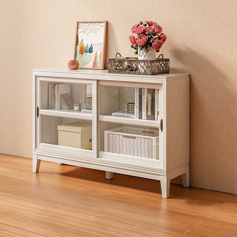 Closed Back Standard Bookshelf Wooden White Contemporary Bookcase