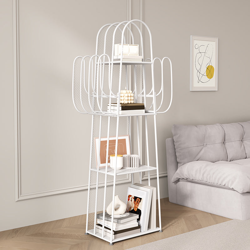 Metal Closed Back Standard Bookshelf Metal Shelves Included Bookcase