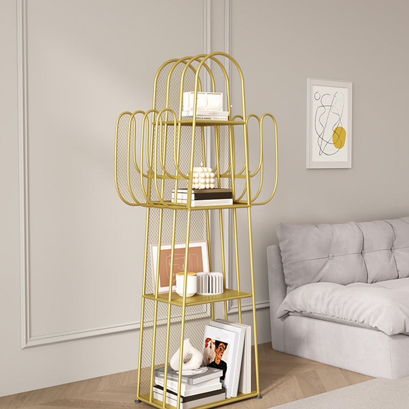 Metal Closed Back Standard Bookshelf Metal Shelves Included Bookcase