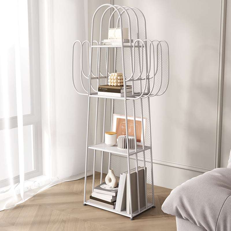 Metal Closed Back Standard Bookshelf Metal Shelves Included Bookcase