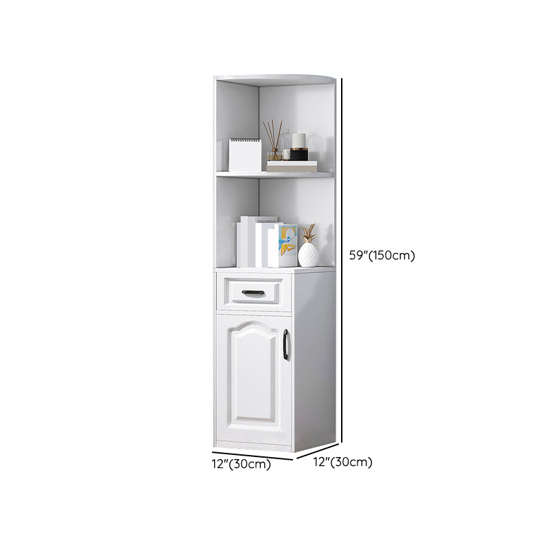 Modern Closed Back Bookshelf Engineered Wood Book Shelf with Cabinets for Home Office