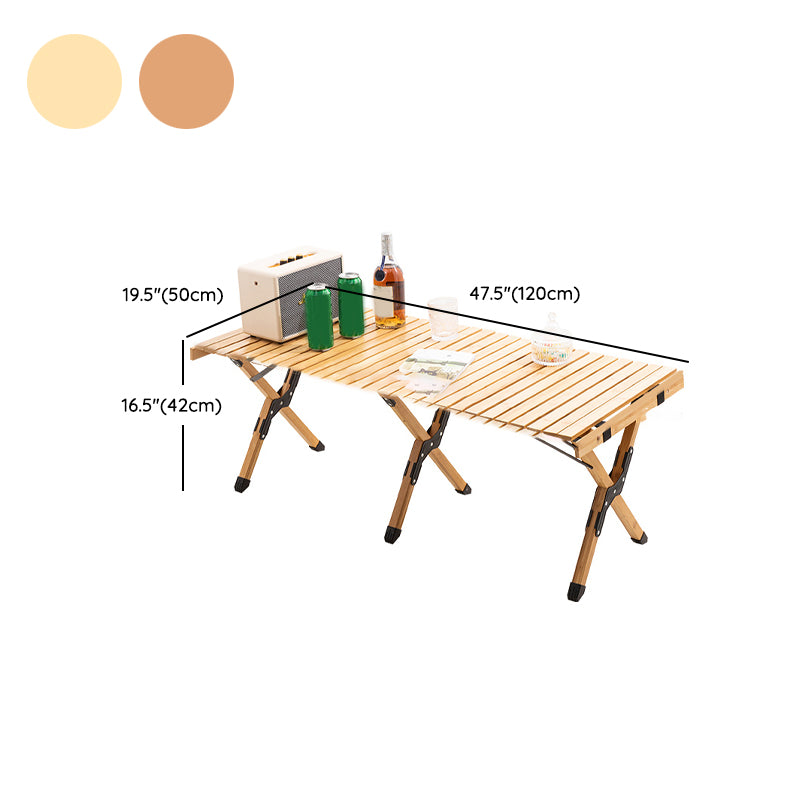 Industrial Solid Wood Folding Table No Natural Variation Rectangle Camping Table