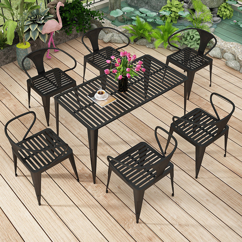 Contemporary 1/5/7 Pieces Metal Bistro Set Metal Bistro Table Set for Outdoor
