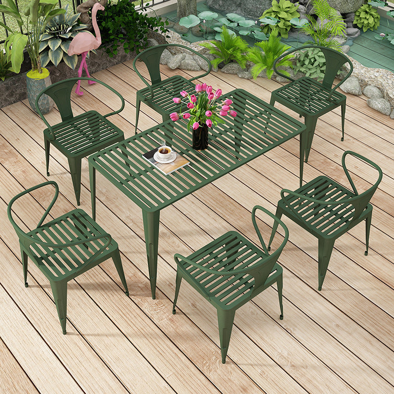Contemporary 1/5/7 Pieces Metal Bistro Set Metal Bistro Table Set for Outdoor