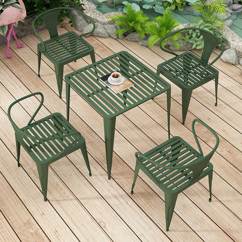 Contemporary 1/5/7 Pieces Metal Bistro Set Metal Bistro Table Set for Outdoor