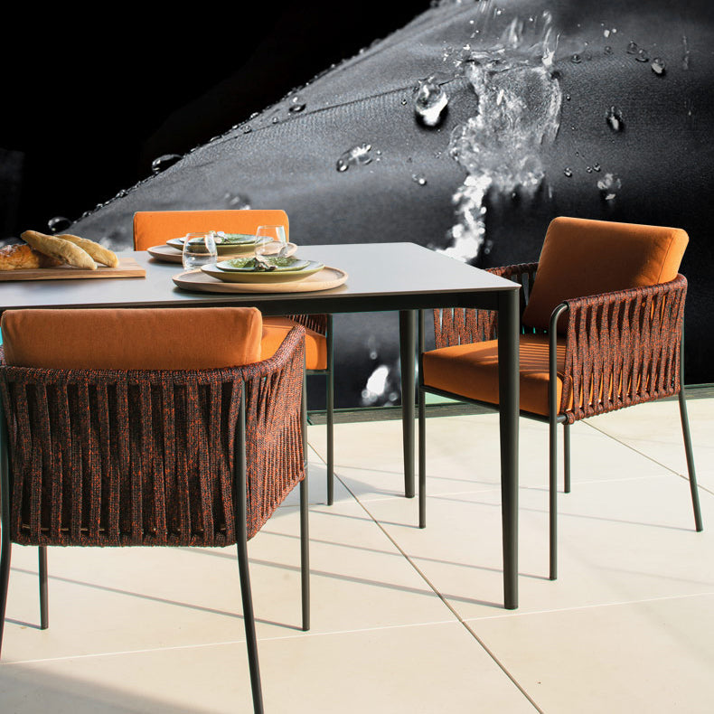 Matte Finish Boho Dining Set 1/2/7 Pcs Stone Dining Table Set