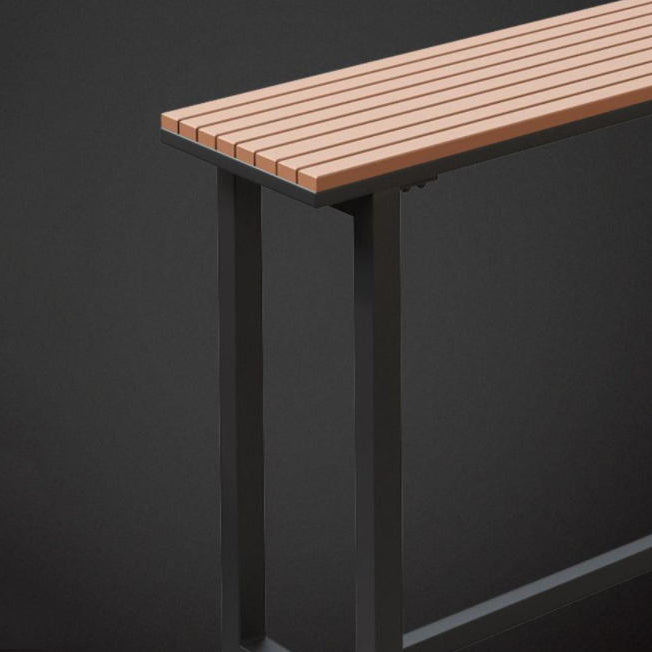 Industrial Rectangular Bar Set 1/2/5 Pcs Brown Faux Wood Bar Table Set