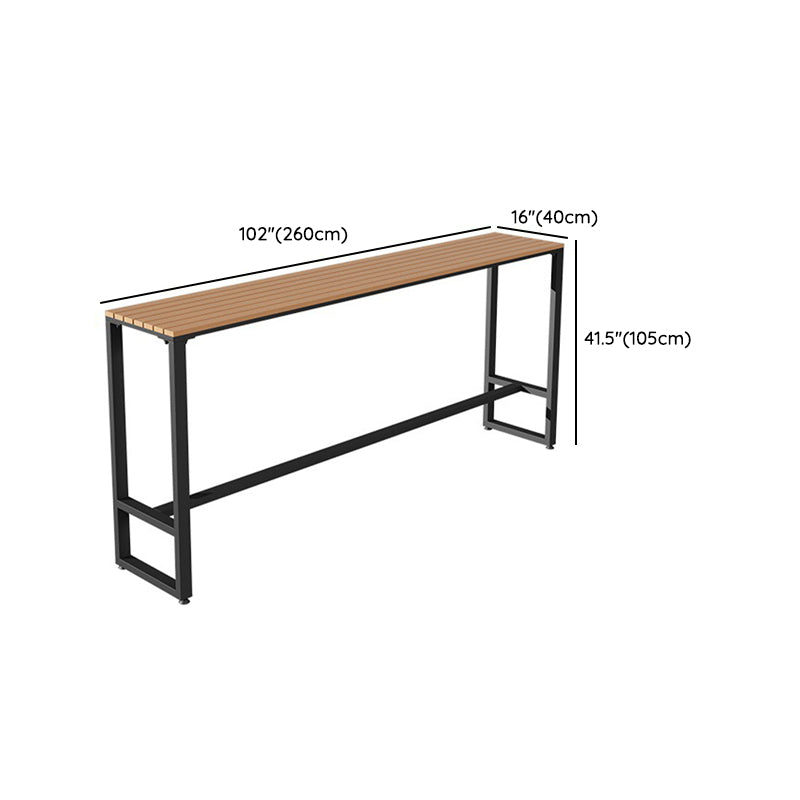 Rectangular Faux Wood Bar Table Set 1/2/5 Pcs Industrial Bar Set