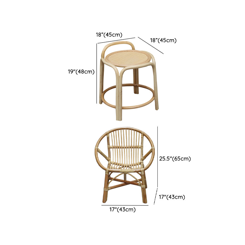 Contemporary Outdoor Bistro Table Set 1/2/3 Pcs Wicker Bistro Set