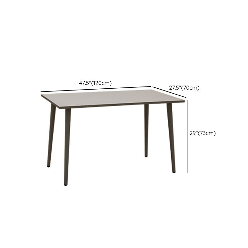 Boho Style Gray Dining Set Metal 1/5 Pieces Water Resistant Dining Set