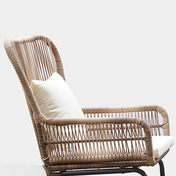 Modern Style Bistro Table Set Wicker 1/3 Pieces Bistro Set with Toss Pillow