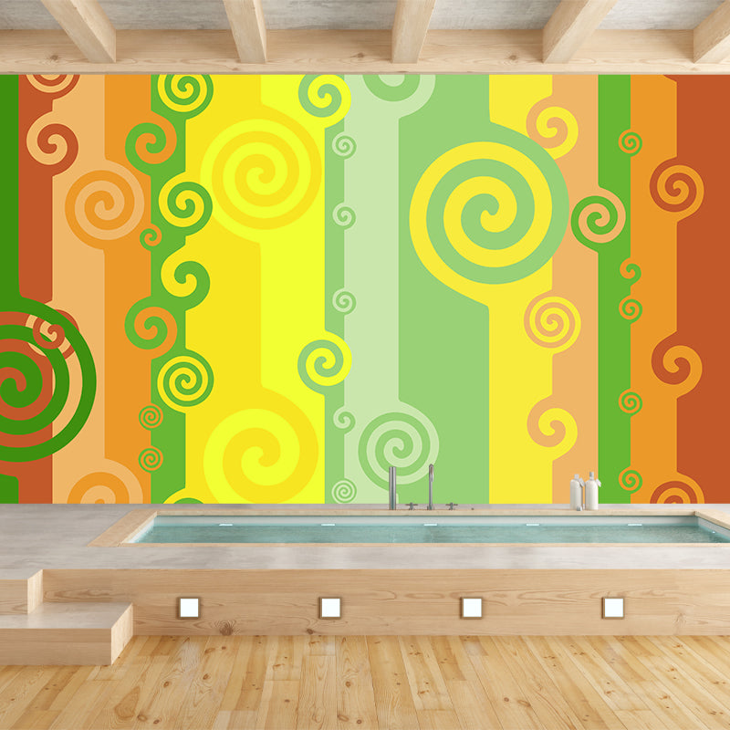 Geometry Stain Resistant Mural Illustration Washable Wallpaper Sitting Room Wall Mural