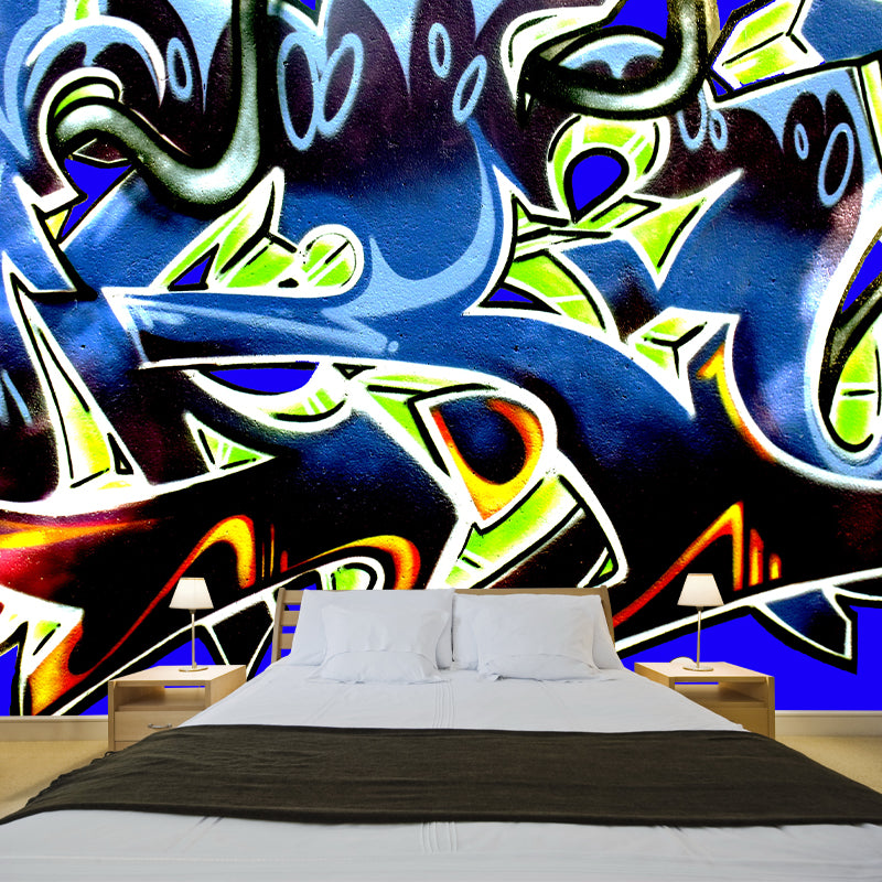 Abstract Painting Illustration Mural Mildew Resistant Wallpaper Sleeping Room Wall Mural