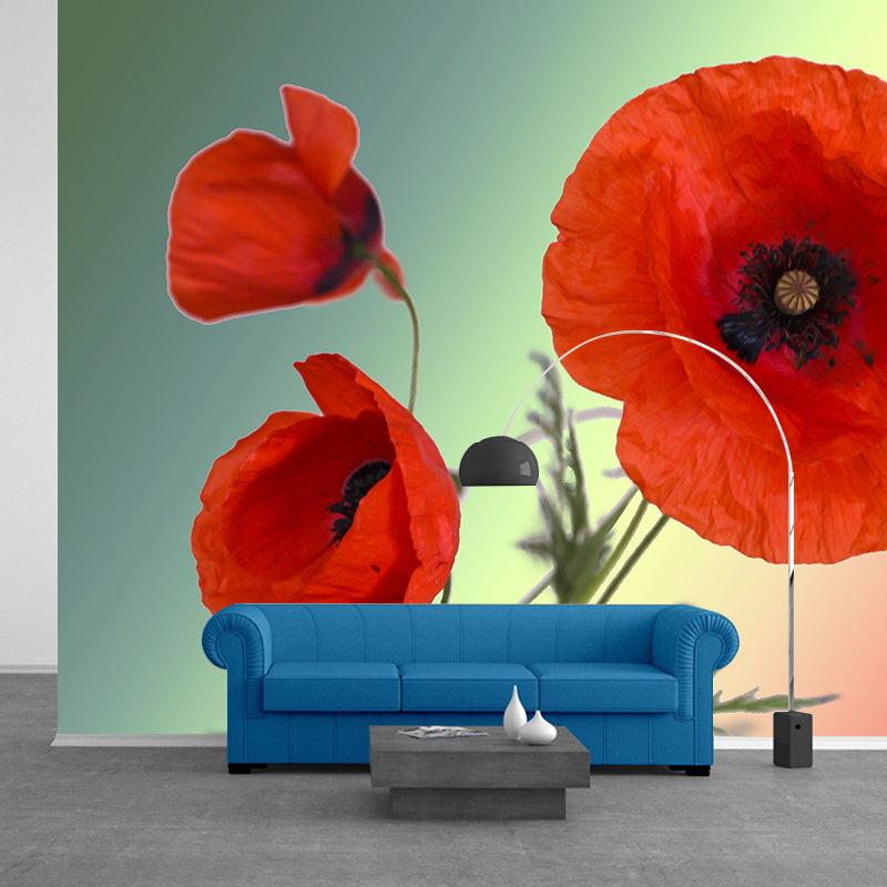 Flowers Photography Wallpaper Environment Friendly Mildew Resistant Indoor Wall Mural
