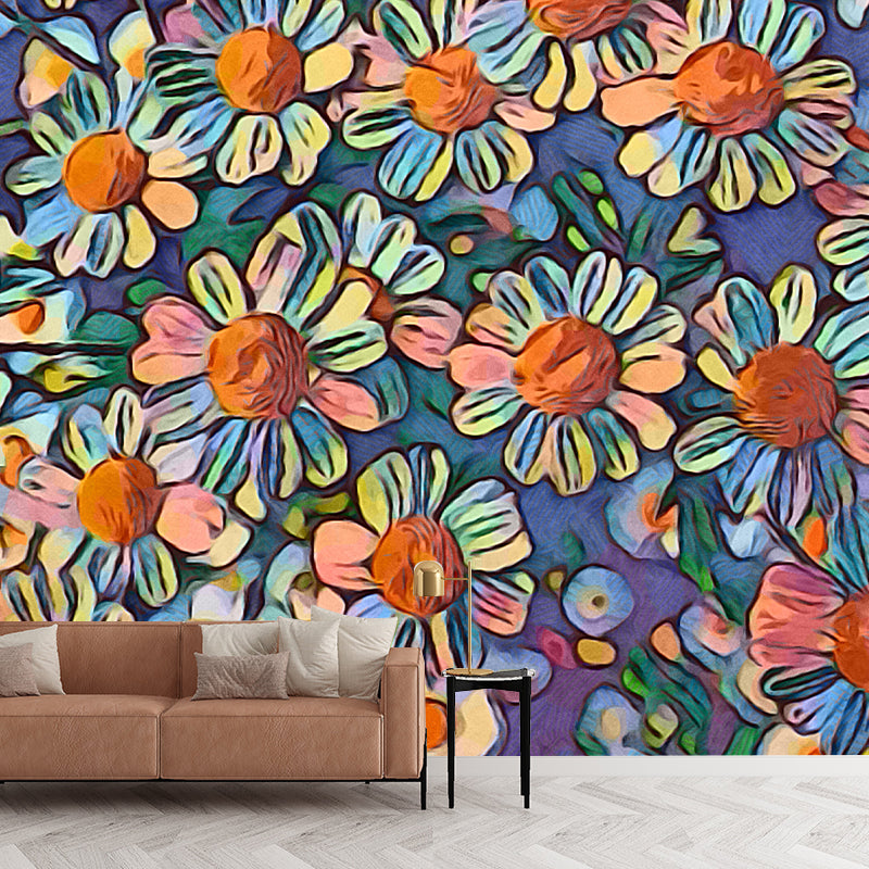 Environmental Wall Mural Wallpaper Plants Illustration Living Room Wall Mural