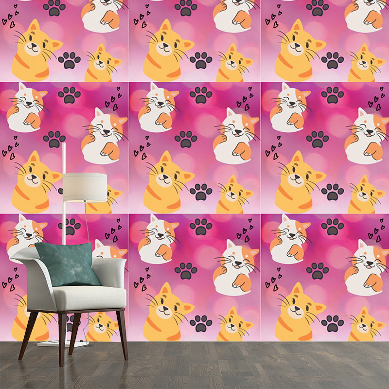 Eco-friendly Illustration Wall Mural Wallpaper Animals Decoration Sitting Room Wall Mural