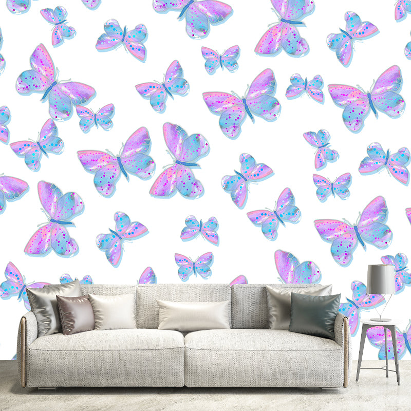 Illustration Stain Resistant Mural Wallpaper Butterfly Decorative Living Room Wall Mural