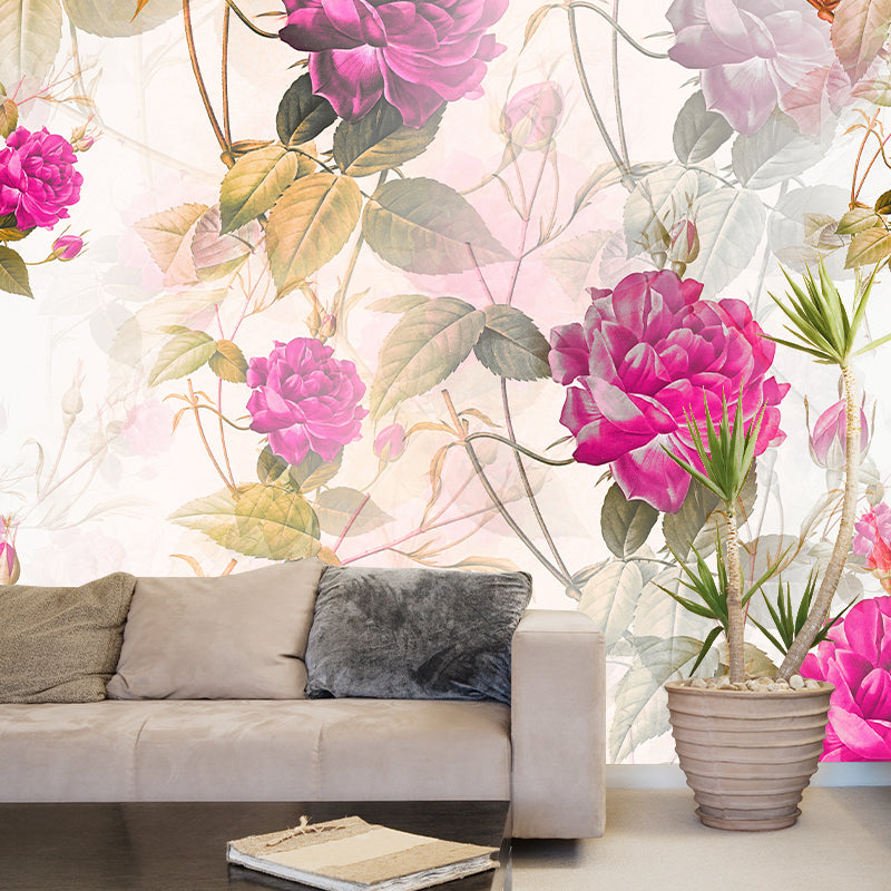 Decorative Wall Mural Wallpaper Plant Sitting Room Wall Mural