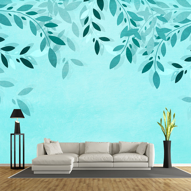 Environmental Wall Mural Wallpaper Plant Illustration Bedroom Wall Mural