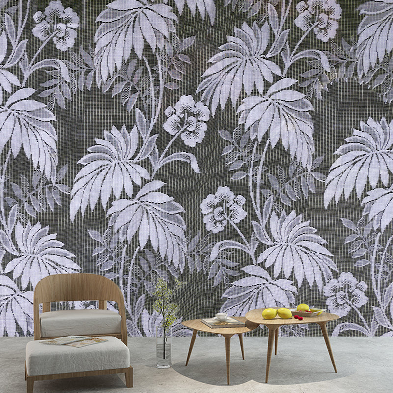 Modern Style Wall Mural Wallpaper Plant Illustration Bedroom Wall Mural