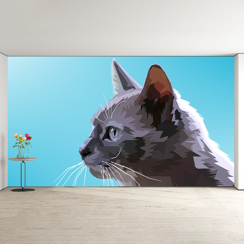Animals Stain Resistant Mural Illustration Washable Wallpaper Sitting Room Wall Mural