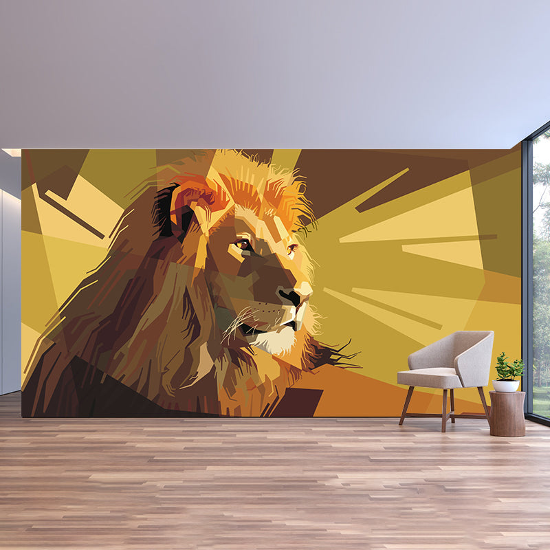 Animals Stain Resistant Mural Illustration Washable Wallpaper Sitting Room Wall Mural