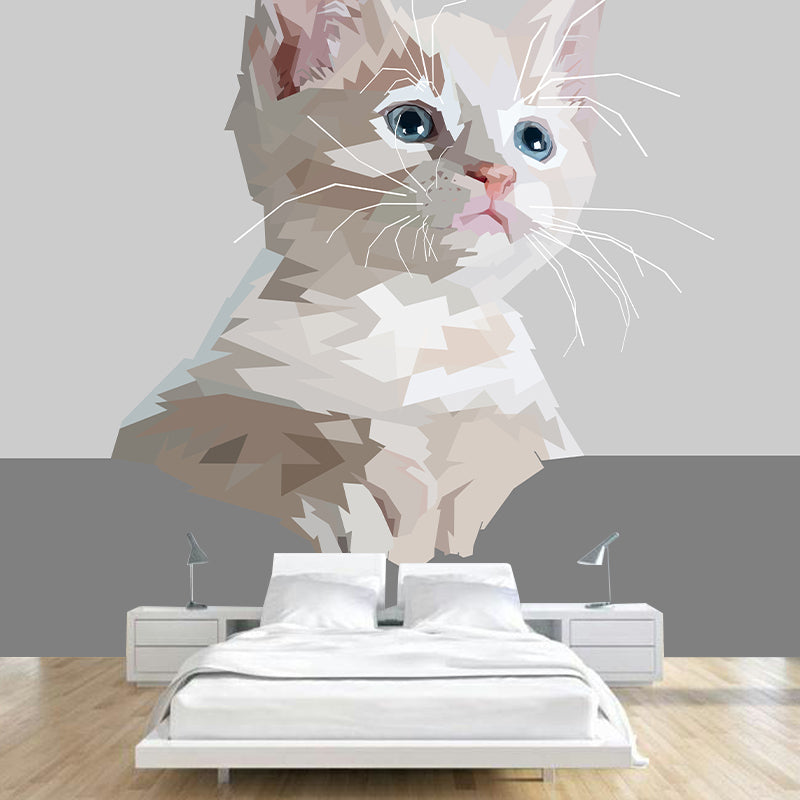 Animals Stain Resistant Mural Illustration Washable Wallpaper Sitting Room Wall Mural