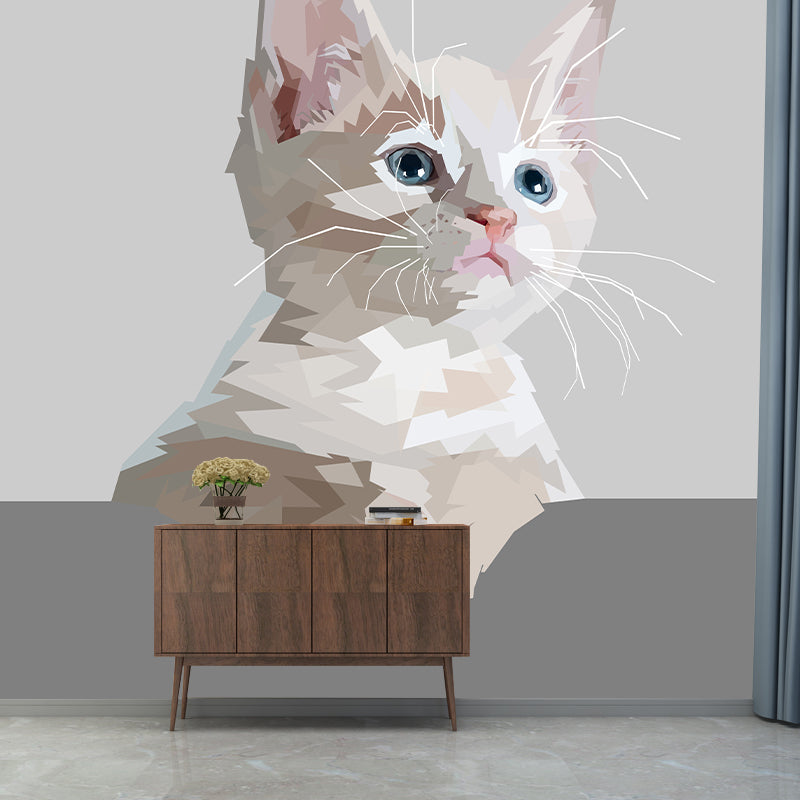 Animals Stain Resistant Mural Illustration Washable Wallpaper Sitting Room Wall Mural