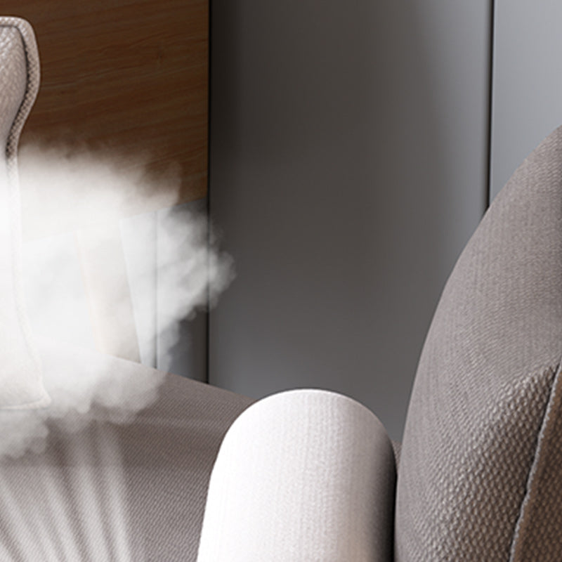 Modern Style Convertible Sofa Round Arm Upholstered Sofa Bed with Mattress