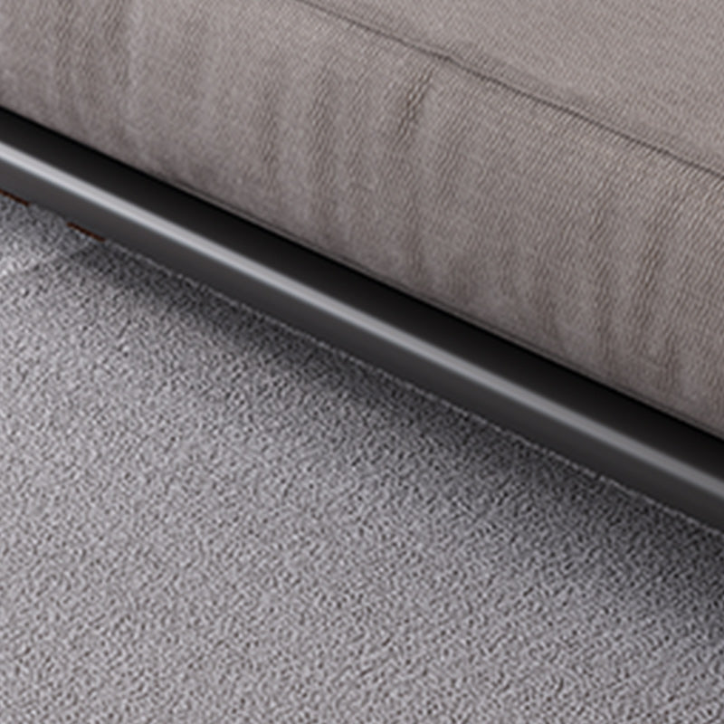 Modern Style Convertible Sofa Round Arm Upholstered Sofa Bed with Mattress