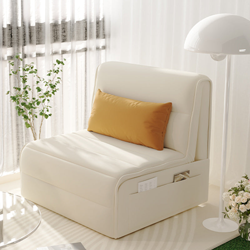 Pillow Back Convertible Sofa with Storage Glam Fabric Sofa Bed