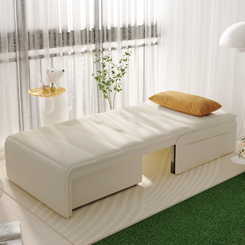 Pillow Back Convertible Sofa with Storage Glam Fabric Sofa Bed