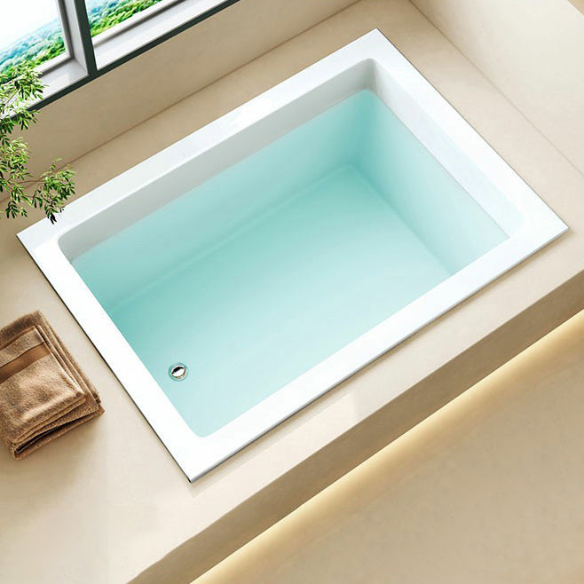 Modern Drop-in Acrylic Bathtub Rectangle Soaking/Whirlpool Bathtub