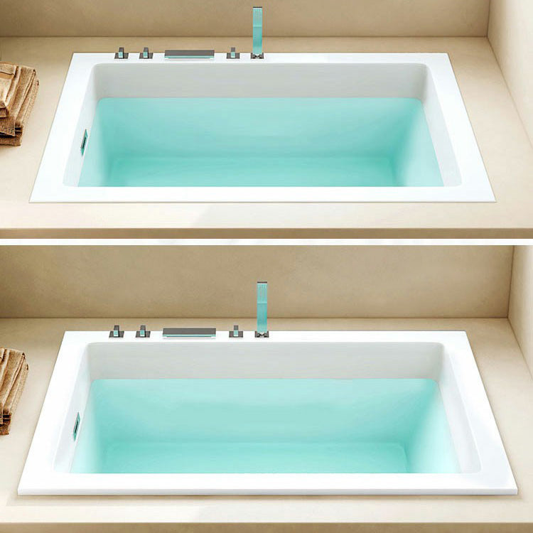 Modern Drop-in Acrylic Bathtub Rectangle Soaking/Whirlpool Bathtub