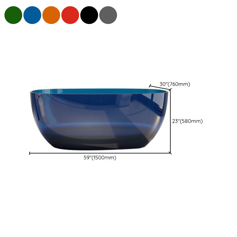 Modern Freestanding Roll Top Bathtub Soaking Oval Bath for Bathroom