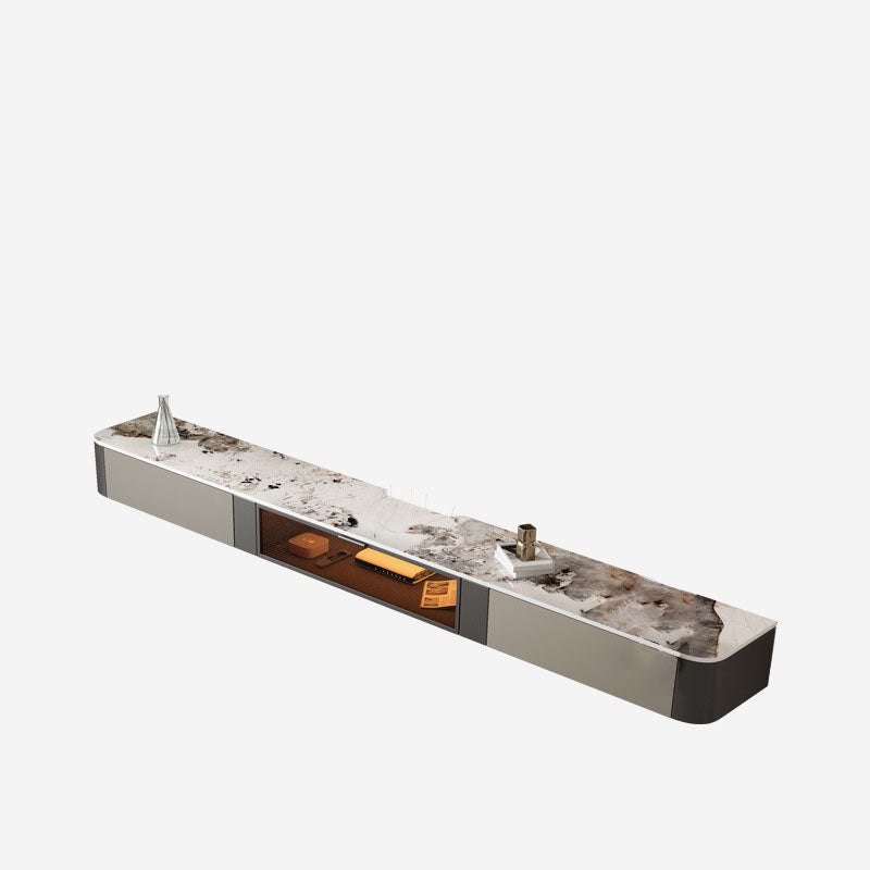 Enclosed Storage TV Stand Console Stone TV Media Console with Drawers