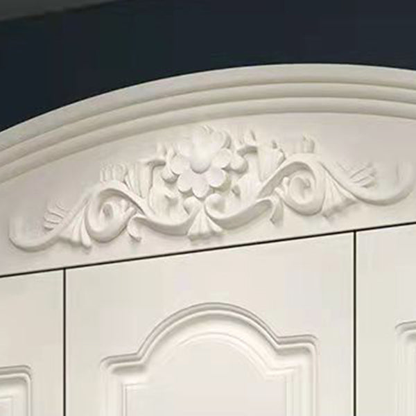 White Wood Wardrobe Armoire French Country Wardrobe Closet for Home