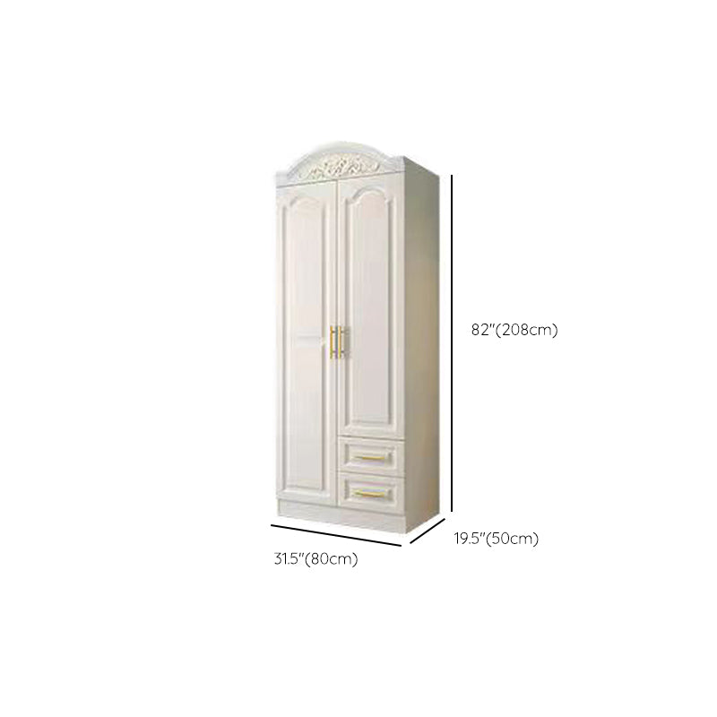White Wood Wardrobe Armoire French Country Wardrobe Closet for Home
