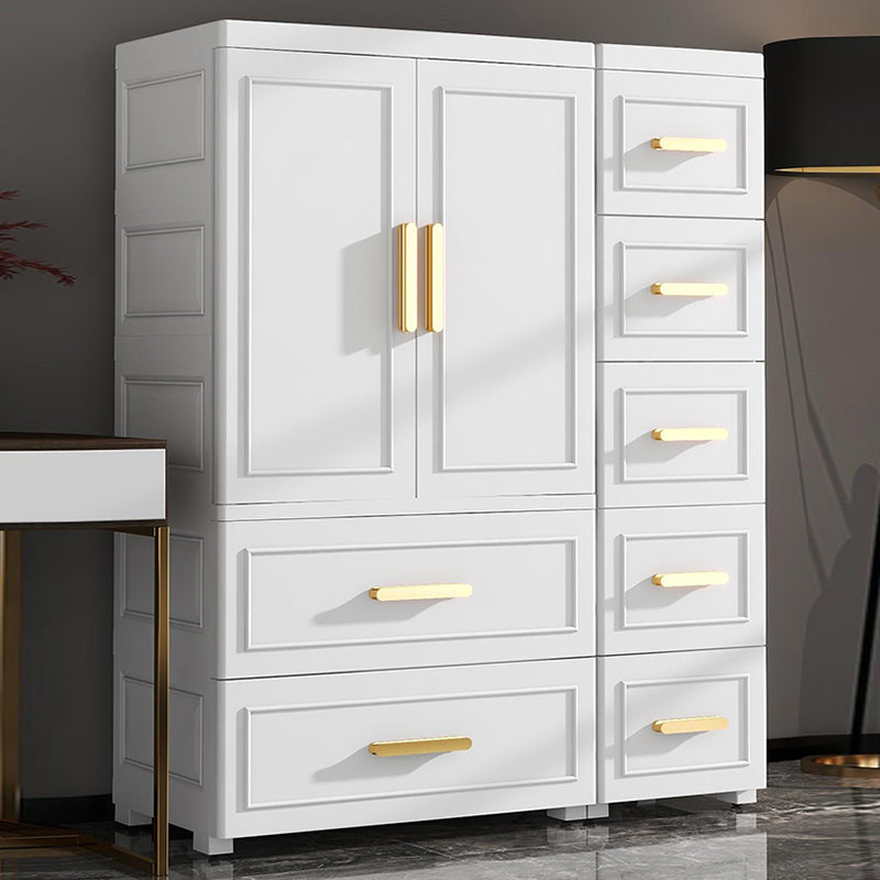 Hinged Wardrobe Cabinet Modern Plastic Storage Cabinet for Bedroom