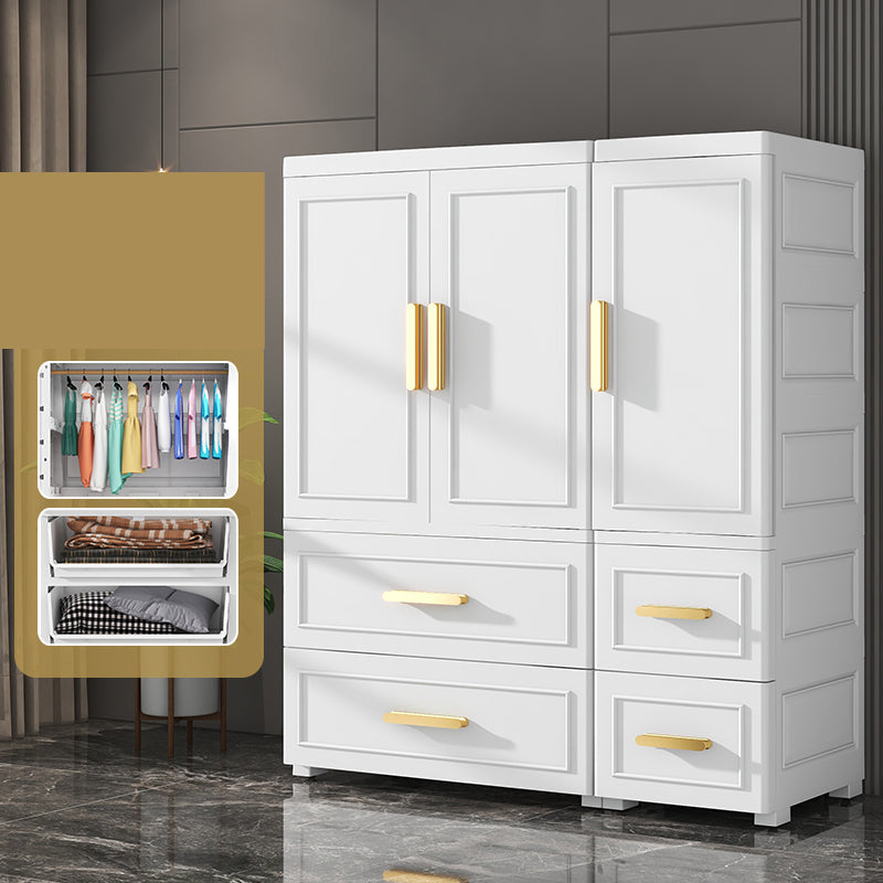 Hinged Wardrobe Cabinet Modern Plastic Storage Cabinet for Bedroom