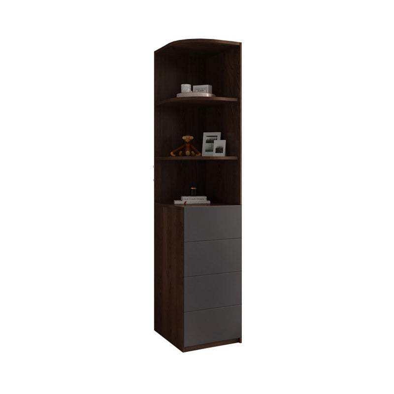 Hinged Wooden Wardrobe Closet with Drawer Modern Storage Cabinet